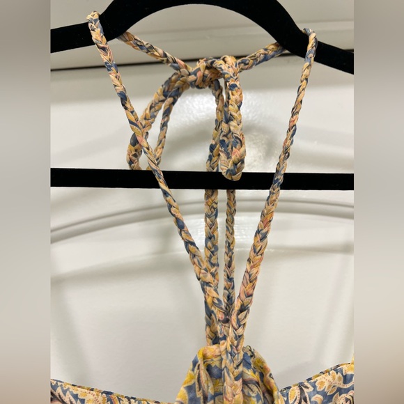 NWOT Veronica Beard 100% Silk Braided Halter Paisley top - Picture 10 of 11